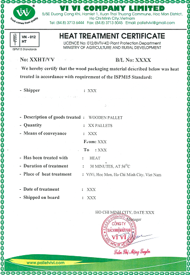 Heat treatment Certificate